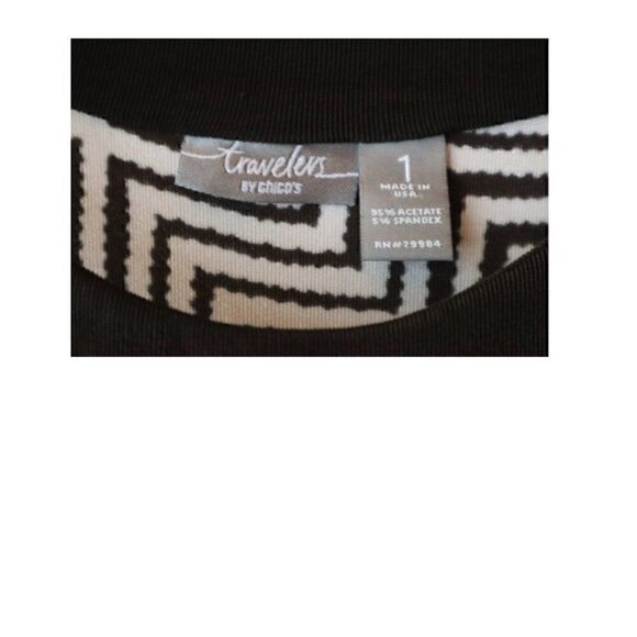 Chico's Maxi Dress Size 1 US 8/10 White and Brown - Picture 3 of 7